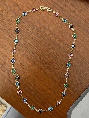 Mult-color Evil Eye Necklace